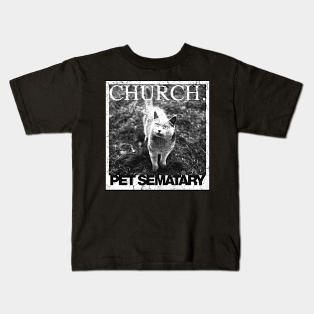 CHURCH PET SEMATARY Kids T-Shirt by Rhasani Tong Go